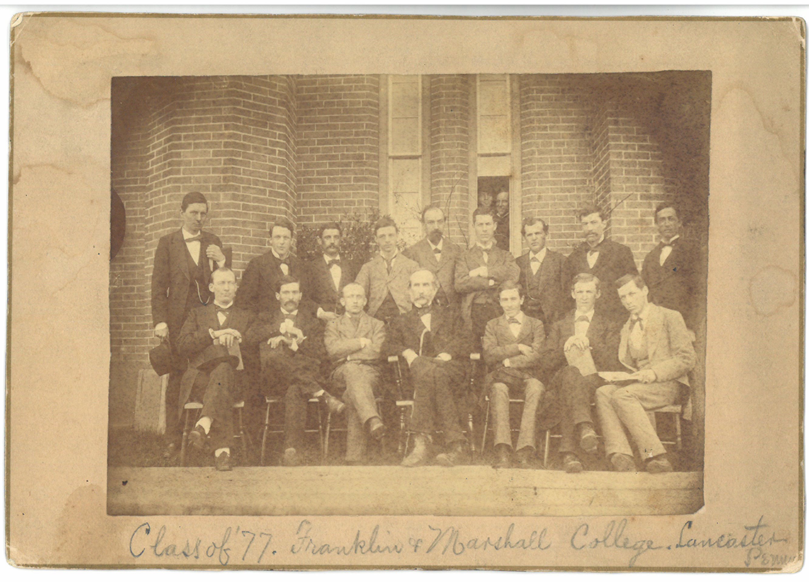Ƶ & Marshall College Class of 1877. Image Credit: F&M Archives & Special Collections
